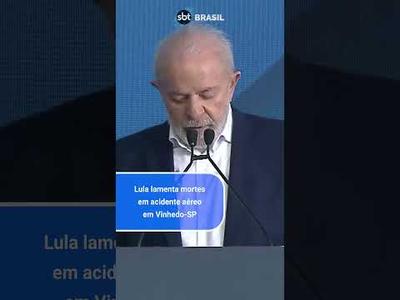 Lula pede um minuto de silêncio às vítimas de avião que caiu em SP