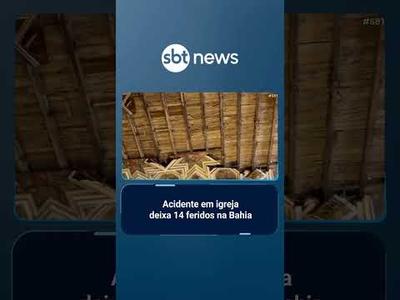 Telhado de igreja desaba e deixa 14 feridos na Bahia | #SBTBrasil