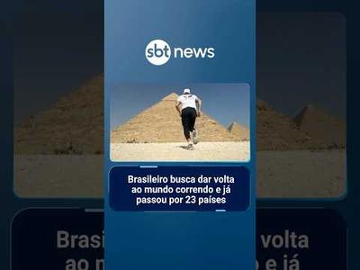 Brasileiro busca dar volta ao mundo correndo e já passou por 23 países | #SBTManhã