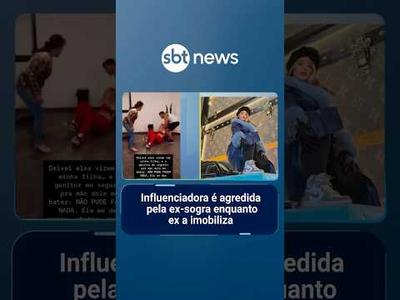 Influenciadora é agredida pela ex-sogra enquanto ex a imobiliza