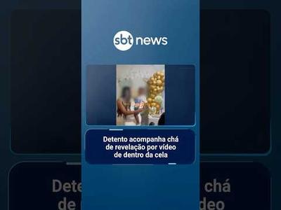 Detento acompanha chá de revelação por vídeo de dentro da cela no RJ | #SBTManhã