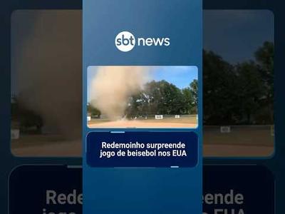 Redemoinho surpreende jogo de beisebol nos EUA | #SBTManhã