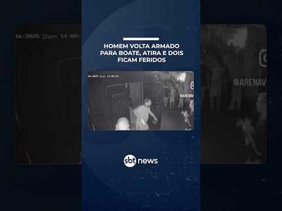 Homem retorna armado a casa noturna e fere duas pessoas no RJ | #SBTManhã