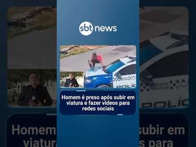 Homem é preso após subir em viatura e fazer vídeos para redes sociais | #PrimeiroImpacto
