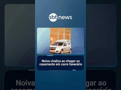 Noiva viraliza ao chegar ao casamento em carro funerário