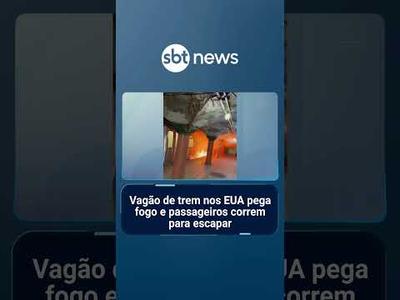 Vagão de trem nos EUA pega fogo e passageiros correm para escapar | #PrimeiroImpacto