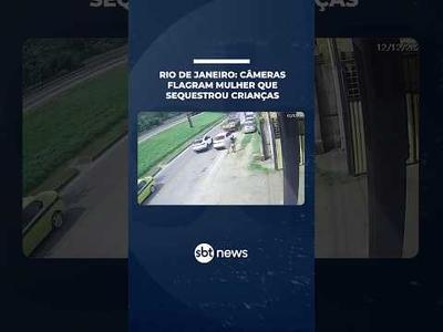 Imagens de câmeras mostram mulher presa por sequestro de crianças no RJ | #SBTNotícias