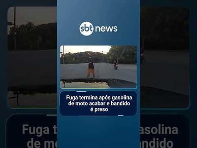 Fuga termina após gasolina de moto acabar e bandido é preso | #PrimeiroImpacto