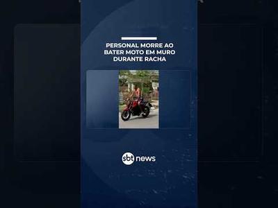 Moto colide contra muro e personal trainer morre durante racha | #SBTManhã