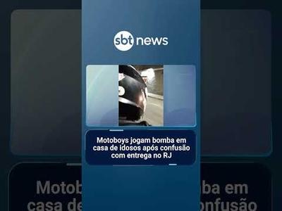 Motoboys jogam bomba em casa de idosos após confusão com entrega no RJ | #SBTNotícias
