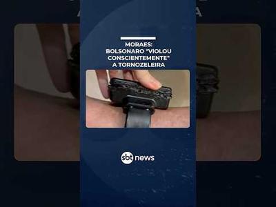 Moraes: Bolsonaro “violou conscientemente” tornozeleira | #SBTBrasil