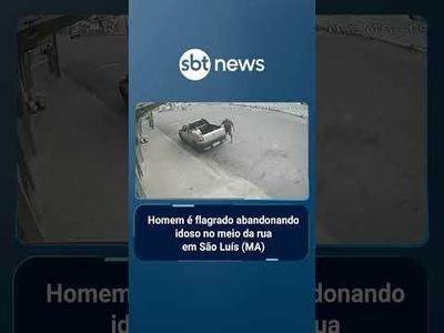 Homem é flagrado abandonando idoso em calçada em São Luís (MA) | #SBTNotícias