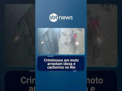 Criminosos em moto arrastam idosa e cachorros no Rio | #PrimeiroImpacto
