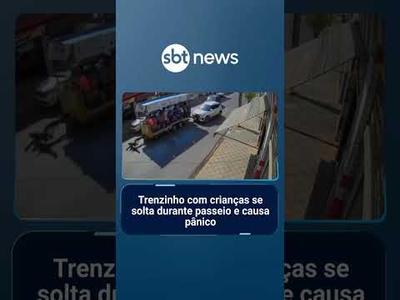 Trenzinho com crianças se solta durante passeio e causa pânico | #SBTManhã