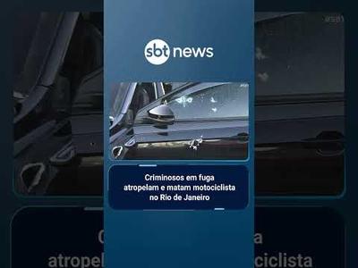 Bandidos atropelam e matam motociclista durante fuga da polícia no Rio
