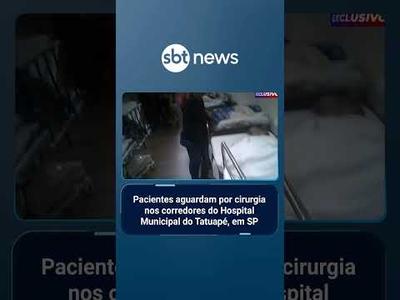 Pacientes são atendidos nos corredores do Hospital do Tatuapé (SP)
