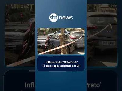 Influenciador "Gato Preto" é preso após causar acidente de trânsito em São Paulo | #SBTBrasil