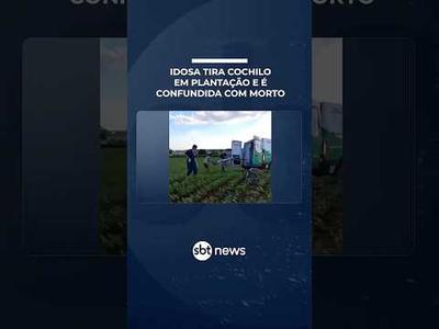Idosa tira cochilo em plantação e é confundida com morto | #SBTManhã