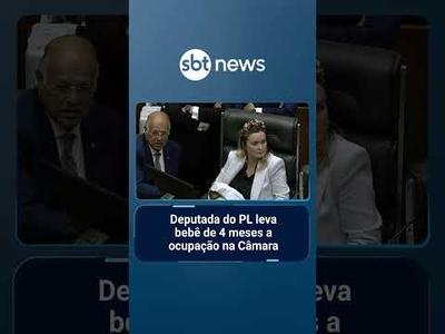 Deputada do PL leva bebê de 4 meses a ocupação na Câmara | #SBTManhã
