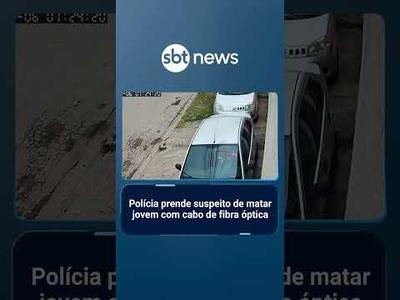 Polícia prende suspeito de matar jovem com cabo de fibra óptica | #SBTNotícias
