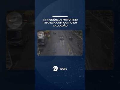 Motorista é flagrado dirigindo sobre calçadão de Niterói (RJ) | #SBTManha