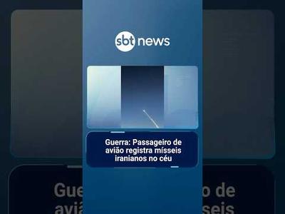 Guerra: Passageiro de avião registra mísseis iranianos no céu | #SBTManhã