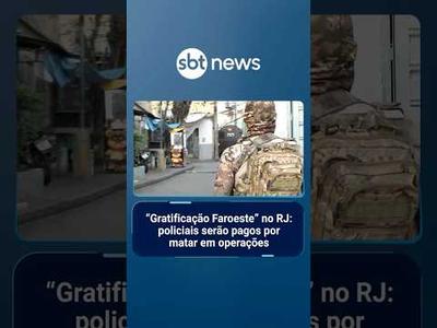 “Gratificação Faroeste” volta ao RJ: policiais serão pagos por matar em operações | #SBTManhã