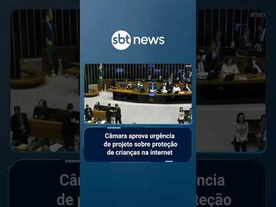 Câmara aprova urgência de projeto sobre proteção de crianças na internet | #SBTBrasil