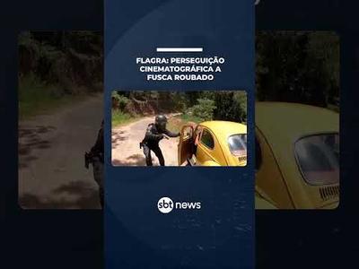 SP: Ladrão furta Fusca e é preso após perseguição alucinante em rodovia | #SBTNotícias