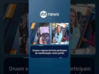 Oruam e esposa de Poze participam de manifestação contra prisão