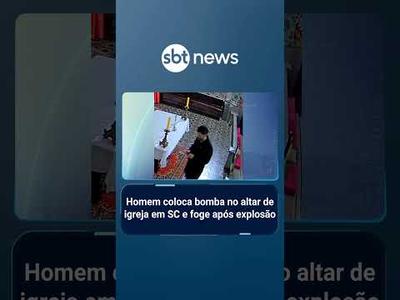 Homem coloca bomba no altar de igreja em SC e foge após explosão | #SBTManhã