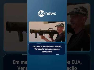 Venezuela começa a treinar civis para luta armada em meio a tensões com os EUA | #SBTBrasil