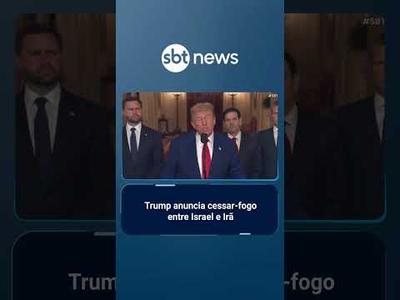 Trump afirma haver acordo de cessar-fogo entre Israel e Irã | #SBTBrasil