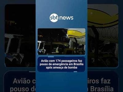 Avião com 174 passageiros faz pouso de emergência em Brasília após ameaça de bomba | #SBTNoticias