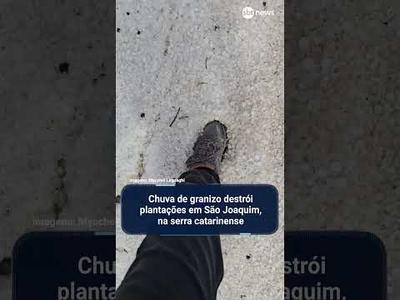 Granizo destrói plantações no Sul