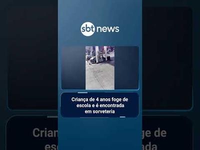 Criança de 4 anos foge de escola e é encontrada em sorveteria | #SBTManhã