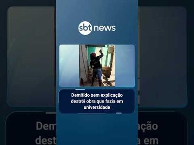 Demitido sem explicação destrói obra que fazia em universidade | #SBTManha