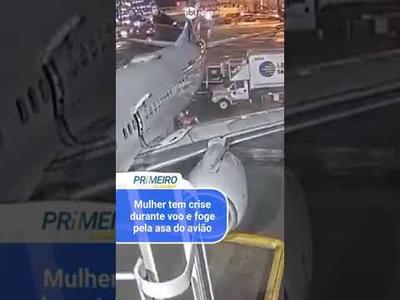 Mulher tem crise de ansiedade durante voo e foge pela asa do avião