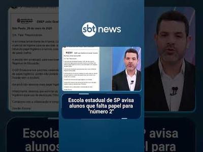 Escola estadual de SP avisa alunos que falta papel para "número 2"