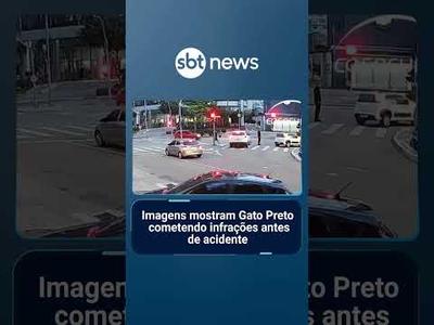 Novas imagens mostram Gato Preto cometendo infrações antes de acidente em SP | #SBTManhã
