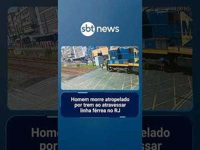 Homem morre atropelado por trem ao atravessar linha férrea no RJ | #SBTManhã
