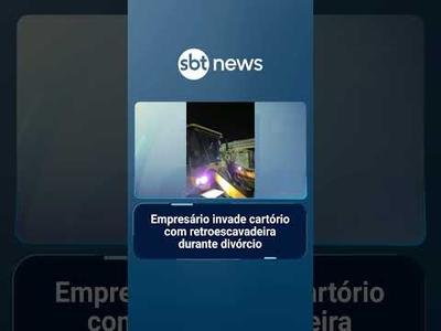 Empresário invade cartório com retroescavadeira durante divórcio | #PrimeiroImpacto
