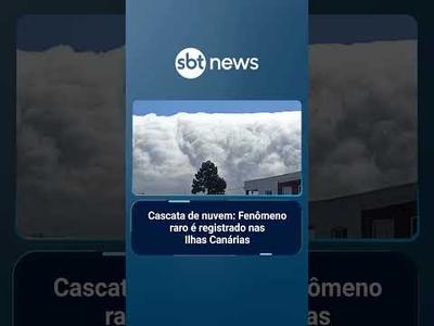 Cascata de nuvem: Fenômeno raro é registrado nas Ilhas Canárias | #SBTManhã