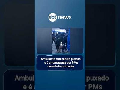 Ambulante tem cabelo puxado e é arremessada por PMs durante fiscalização no centro de SP | #SBTManha