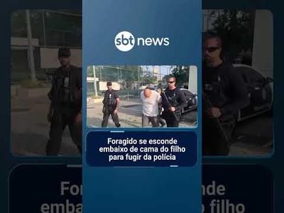 Foragido se esconde embaixo de cama do filho para fugir da polícia | #SBTNotícias