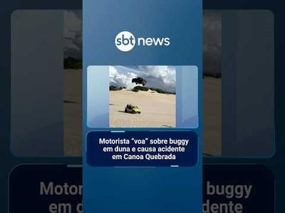 Motorista "voa" sobre buggy em duna e causa acidente em Canoa Quebrada