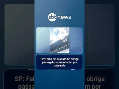 SP: Falha em monotrilho obriga passageiros caminharem por passarela
