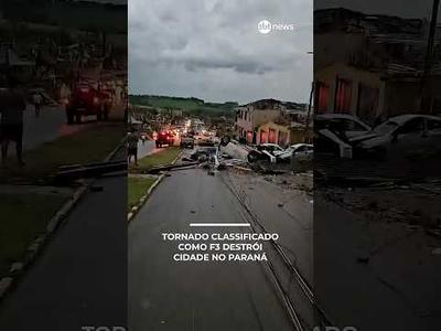 Tornado de categoria F3 destrói cerca de 80% de Rio Bonito do Iguaçu, no Paraná