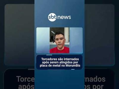 Torcedores são internados após serem atingidos por placa de metal no MorumBis