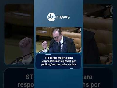 STF forma maioria para responsabilizar big techs por publicações nas redes sociais | #SBTBrasil